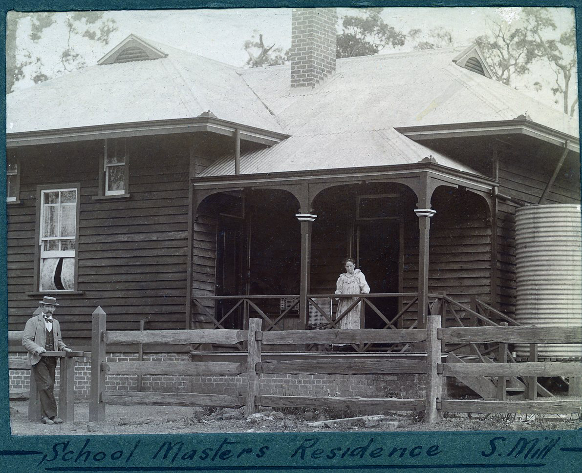 Original combined school classroom and headmaster's house c1900s.